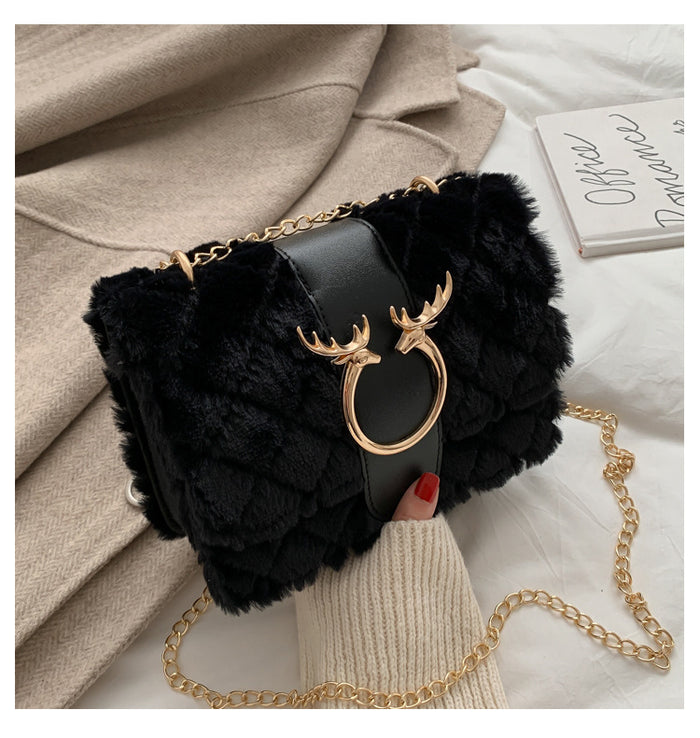 CL1116 - Plush Square Shoulder Bag