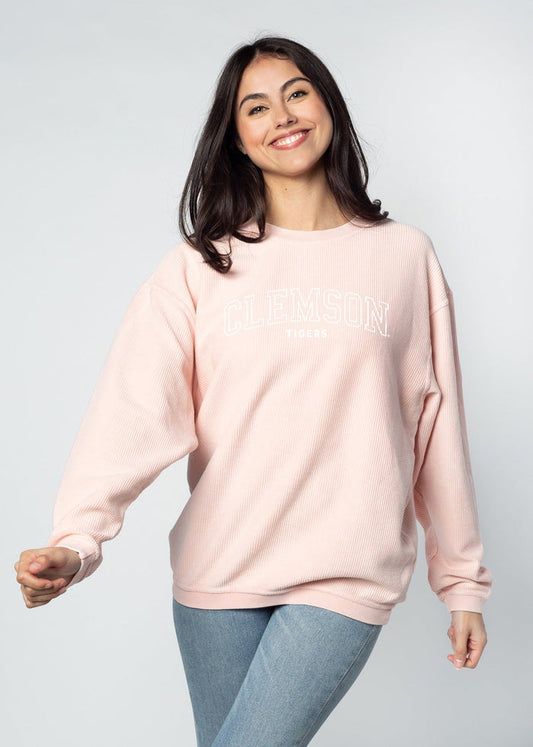 Clemson Tigers Women's Urban Pink Corded Sweatshirt