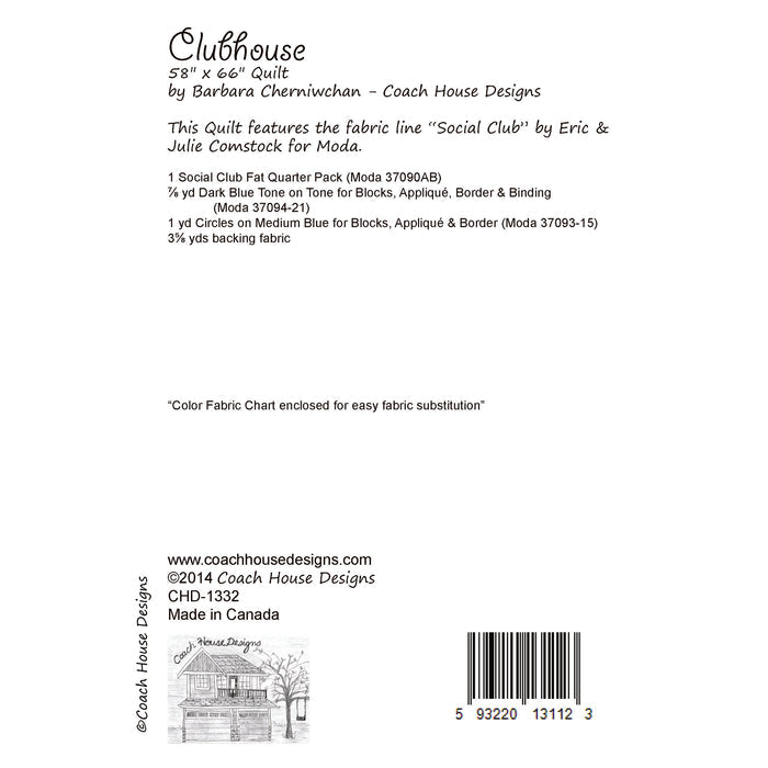 Clubhouse Downloadable PDF Quilt Pattern