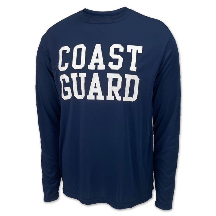 Coast Guard Block Performance Long Sleeve T (Navy)