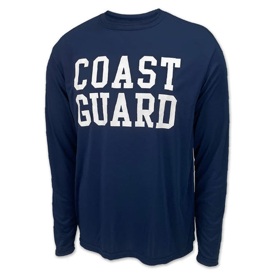 Coast Guard Block Performance Long Sleeve T (Navy)