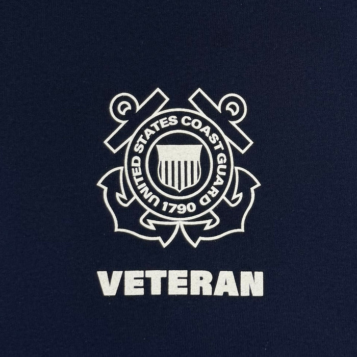 Coast Guard Veteran Flag Long Sleeve T-Shirt (Navy)