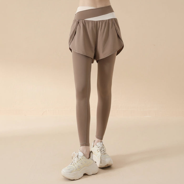 Color Cut -off Short Tight