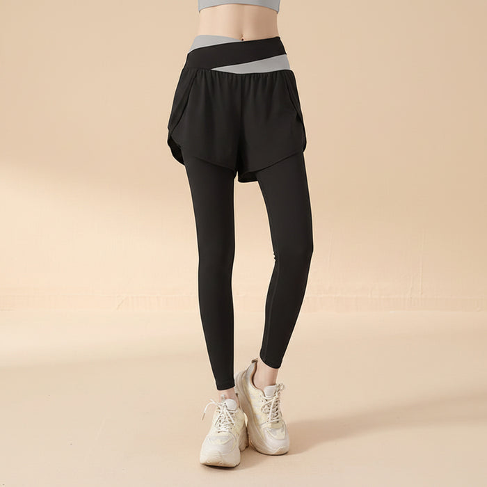 Color Cut -off Short Tight