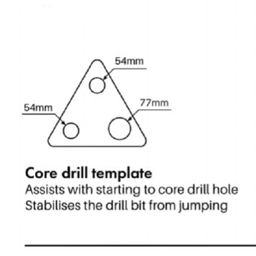 Core Drill Template - Guide 54mm 63mm 76mm Diamond Core Bits Attachment Drilling - Image 2