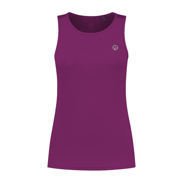 Rogelli Core mouwloos hardloopshirt dames cherry voorkant.