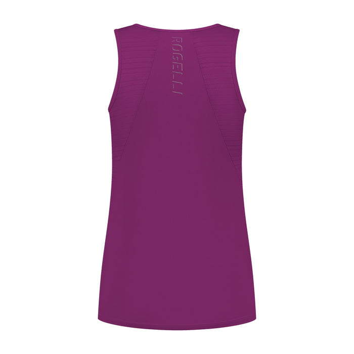 Rogelli Core mouwloos hardloopshirt dames cherry achterkant.