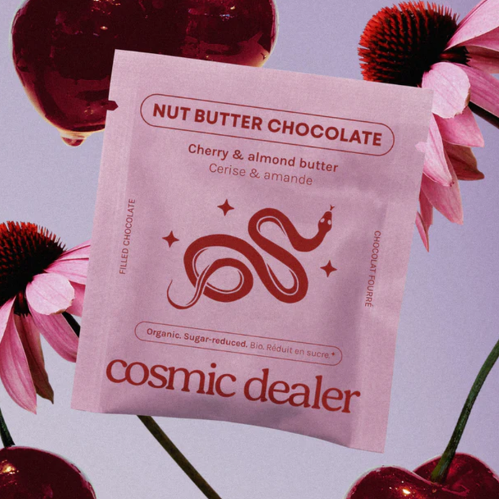 Cosmic Dealer Cherry Dark Chocolate Almond Butter Bar 20g