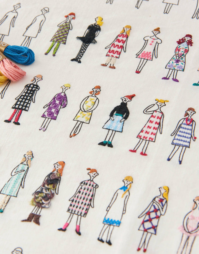 COSMO 100 Ladies Embroidery Fabric Panel
