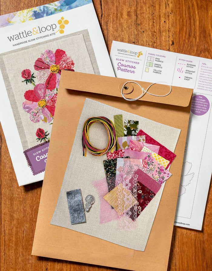 Cosmos Slow Stitching Kit, Wattle & Loop