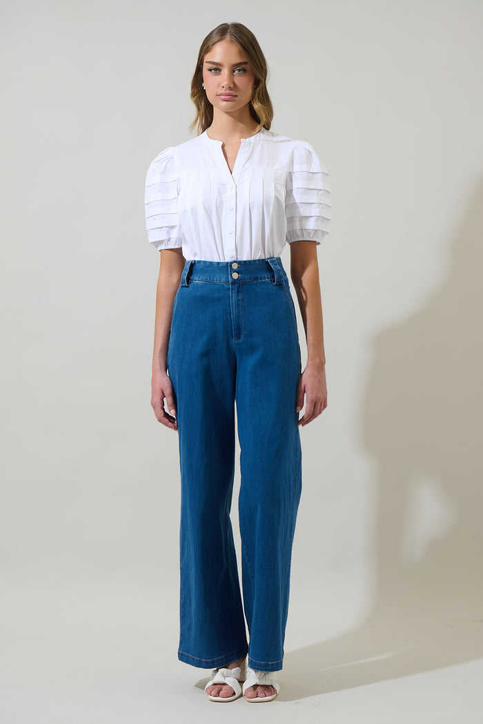 Court Button Down Top