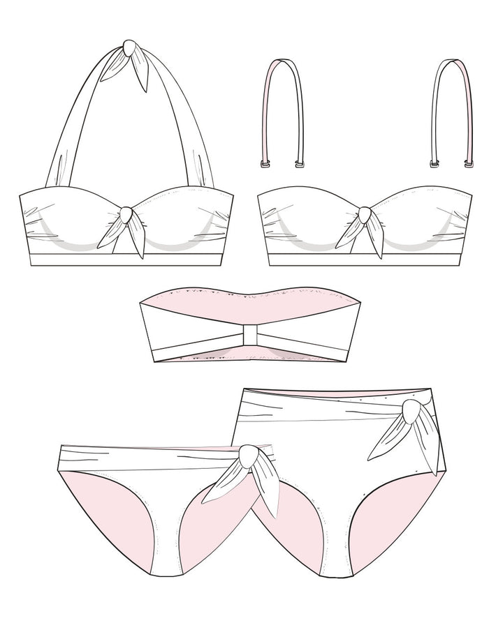 Cuba Libre Bikini PDF Immediate Download Sewing Pattern, Fitiyoo