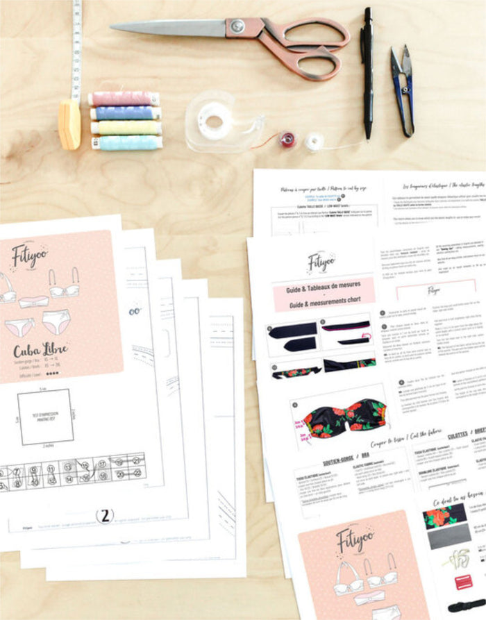 Cuba Libre Bikini PDF Immediate Download Sewing Pattern, Fitiyoo
