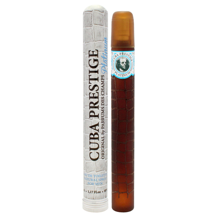 Cuba Prestige Platinum by Cuba for Men - 1.17 oz EDT Spray