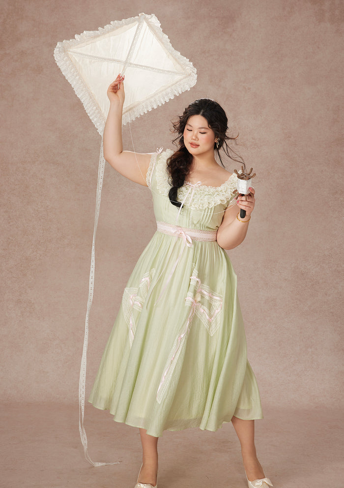 Curve&Plus Green Kite Dress
