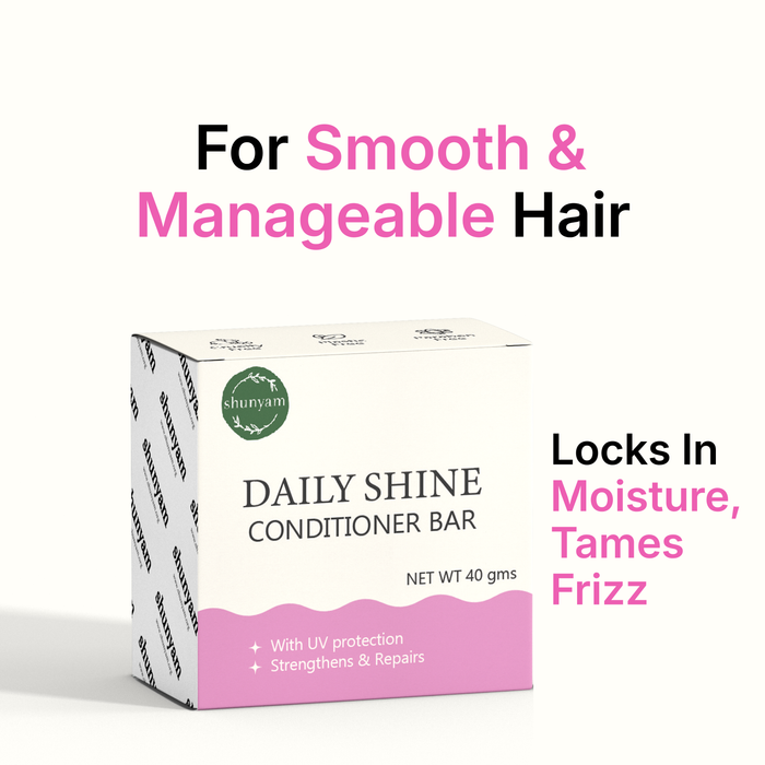 Daily Shine Conditioner Bar – Silky, Smooth & Frizz-Free Hair - 40 gm