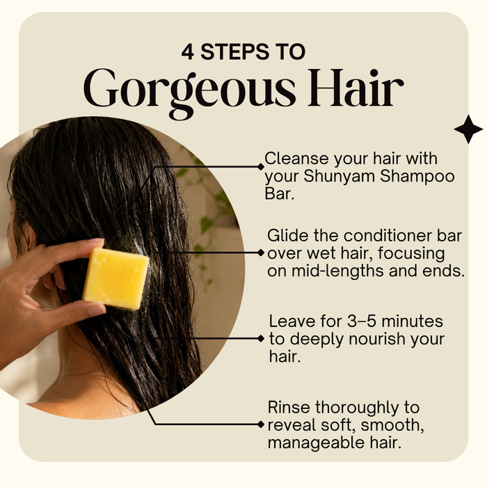 Daily Shine Conditioner Bar – Silky, Smooth & Frizz-Free Hair - 40 gm