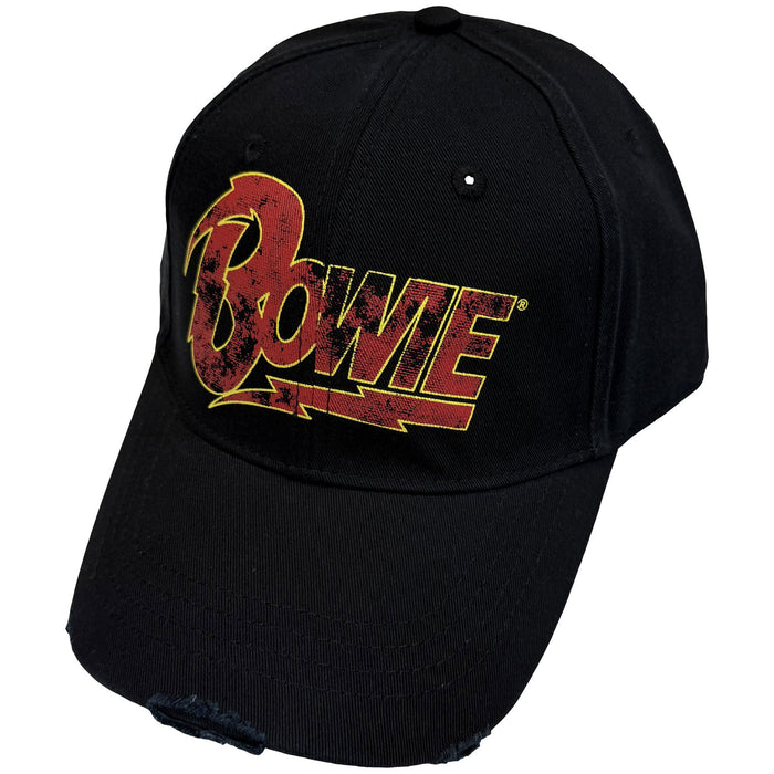 DAVID BOWIE - FLASH LOGO - Baseball Cap Black