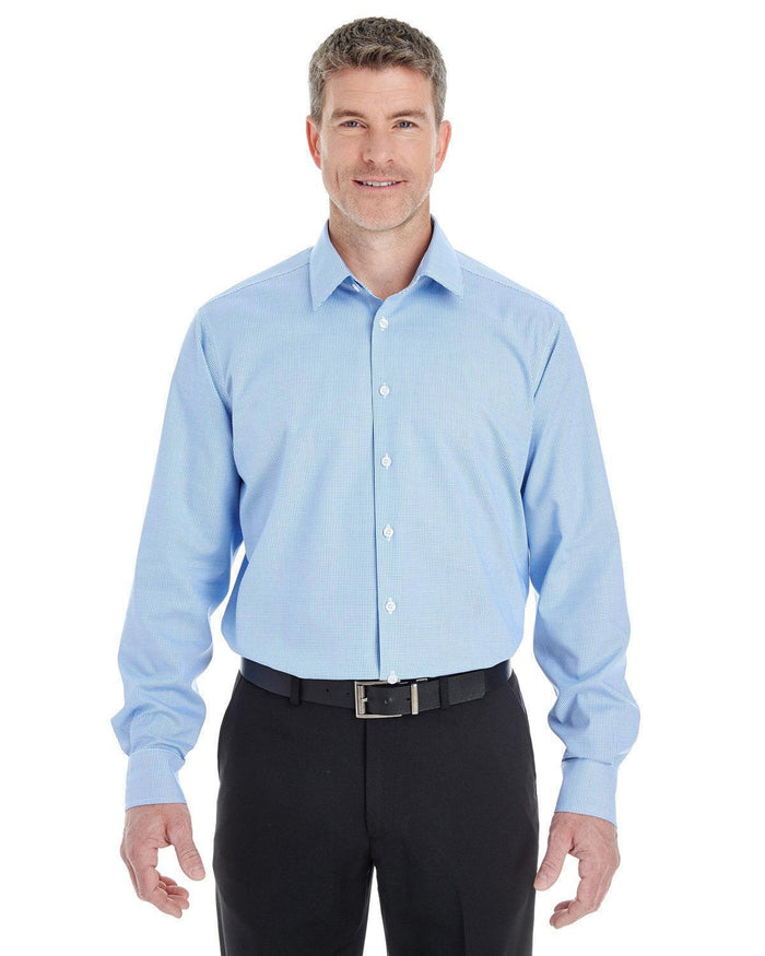 Devon & Jones Crown Woven Royal Dobby Shirt-Men's Dress Shirts-Devon&Jones-French Blue-S-Thread Logic