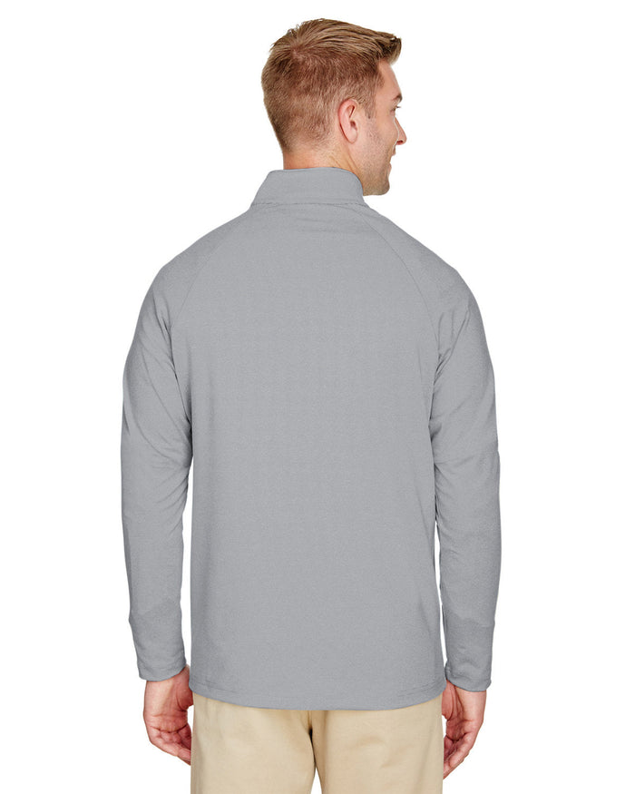 no-logo Devon & Jones CrownLux Performance Clubhouse Micro-Stripe Quarter-Zip-Men's Layering-Devon&Jones-Thread Logic