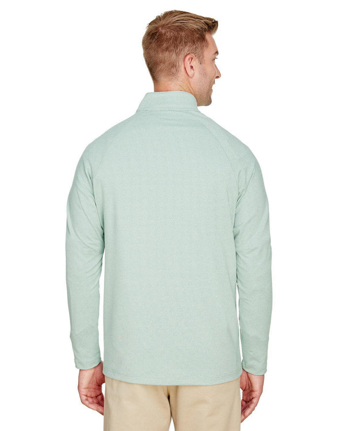 no-logo Devon & Jones CrownLux Performance Clubhouse Micro-Stripe Quarter-Zip-Men's Layering-Devon&Jones-Thread Logic