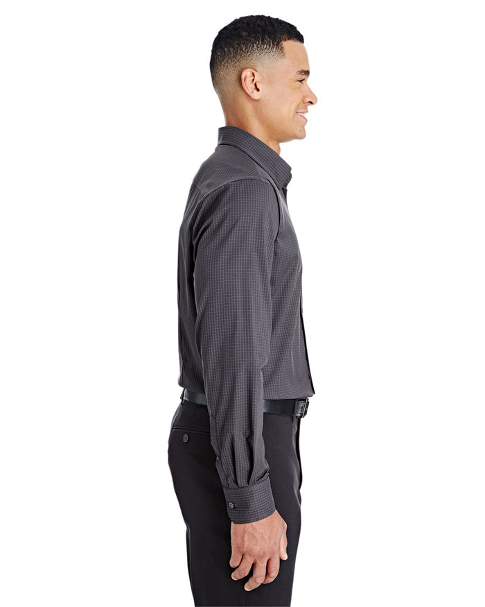 no-logo Devon & Jones CrownLux Performance Tonal Mini Check Shirt-Men's Dress Shirts-Devon&Jones-Thread Logic