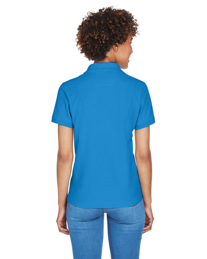 no-logo Devon & Jones Ladies Pima Pique Short-Sleeve Y-Collar Polo-Ladies Polos-Devon&Jones-Thread Logic