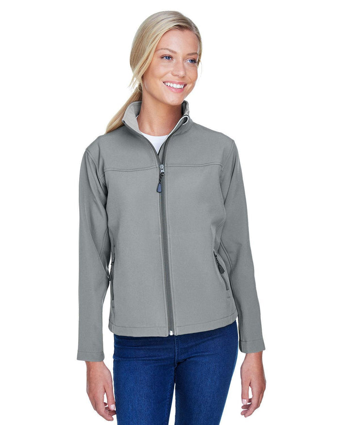 Devon & Jones Ladies Soft Shell Jacket-Ladies Jackets-Devon&Jones-Charcoal-S-Thread Logic