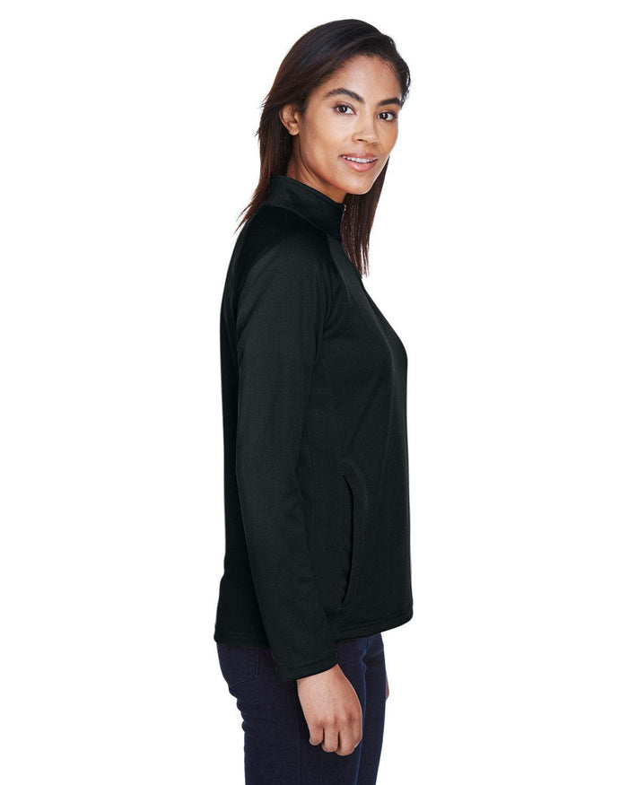 no-logo Devon & Jones Ladies Stretch Tech-Shell Compass Quarter-Zip-Ladies Layering-Devon&Jones-Thread Logic