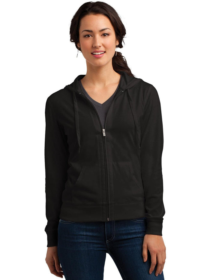 no-logo District Ladies Fitted Jersey Full-Zip Hoodie-Regular-District-Thread Logic