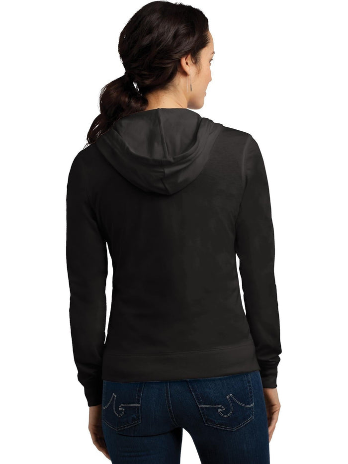 no-logo District Ladies Fitted Jersey Full-Zip Hoodie-Regular-District-Thread Logic