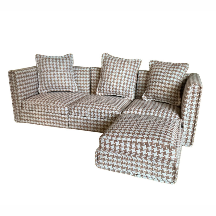 Doll House - Houndstooth Sectional Couch