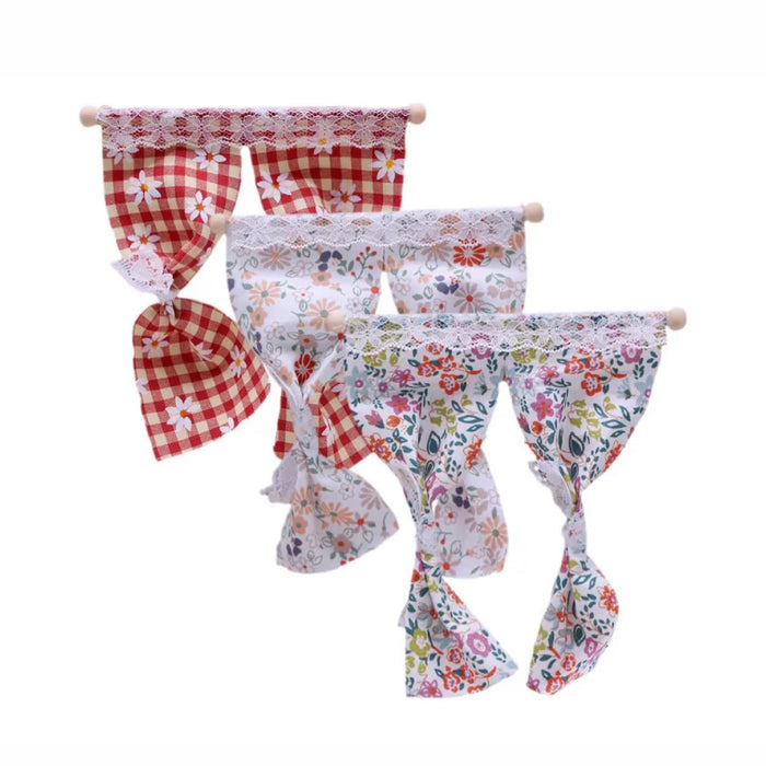 Doll House- Pair of Patterned Curtains