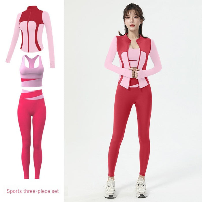 Red [Jacket] + Pink [Bra] + Red [Trousers] / S