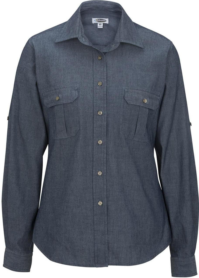 Edwards Women's Chambrey Roll Up Sleeve Shirt
