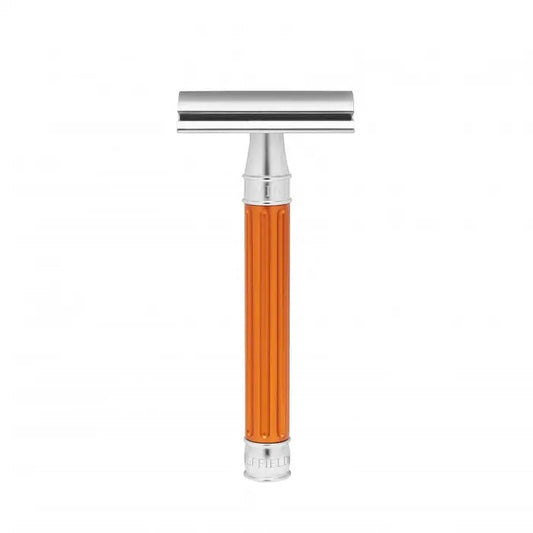Edwin Jagger 3ONE6 Stainless Steel Orange DE Safety Razor