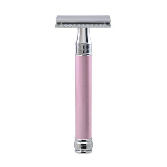 Edwin Jagger | Pink Pearl Effect DE Safety Razor (Long)