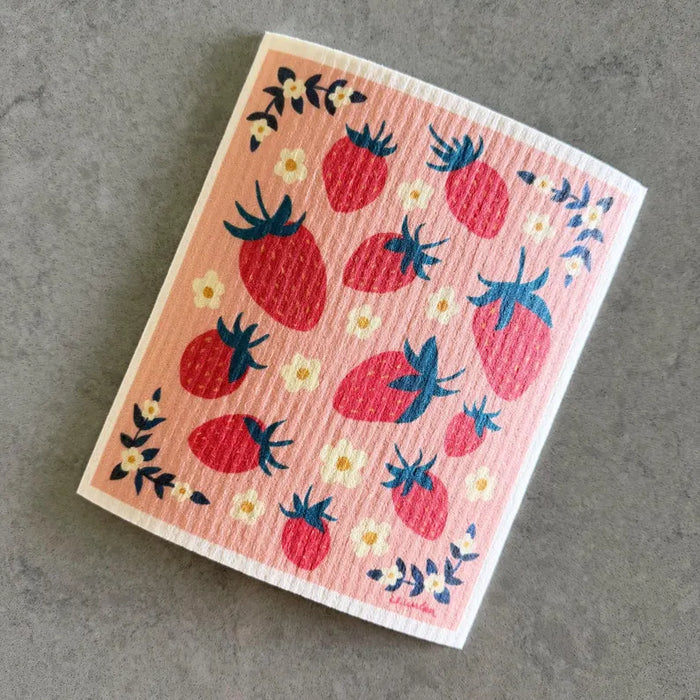 Strawberries Swedish Dishcloth