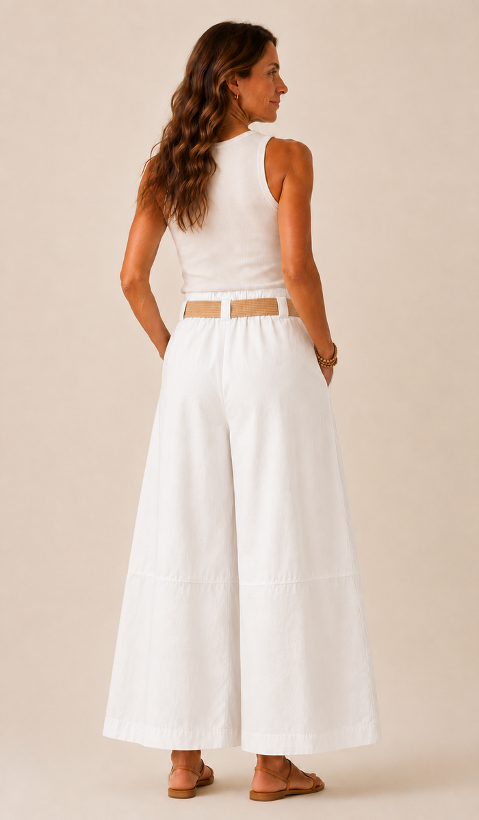 Erica Belted Culottes White