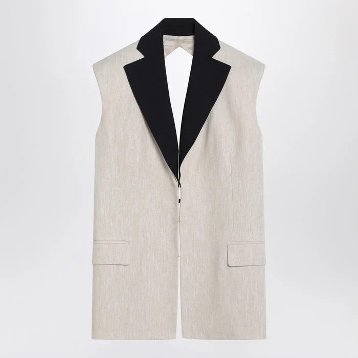 Erika Cavallini - Linen waistcoat with open back