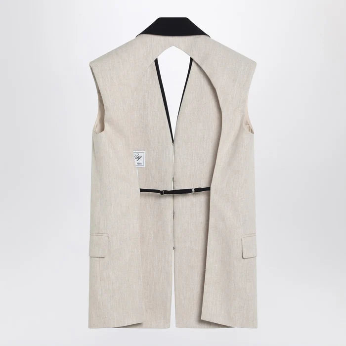 Erika Cavallini - Linen waistcoat with open back