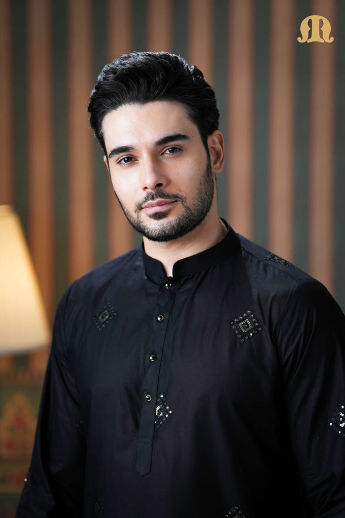 Eski Cotton Kurta Black for Men