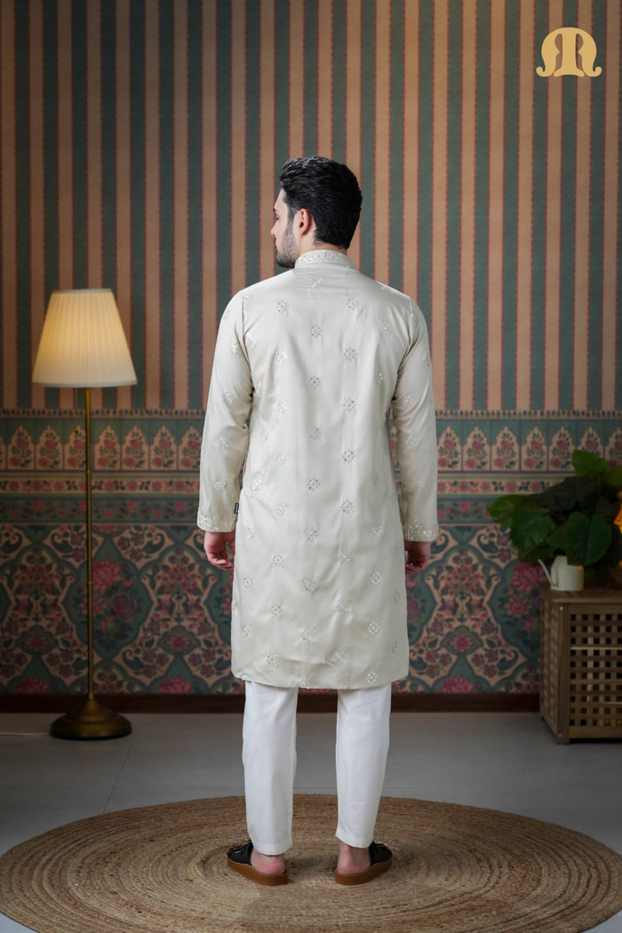 Eski Cotton Kurta Cream for Men