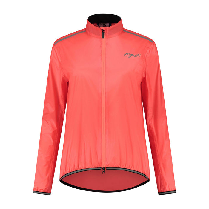 Rogelli Essential regenjack dames koraal voorkant.