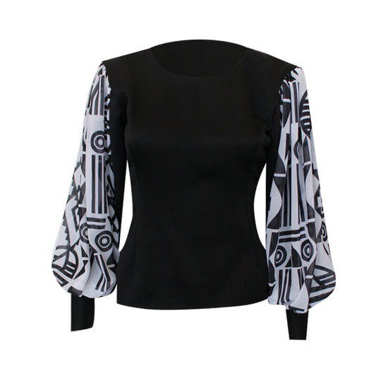 Fabrosanz: Black Nguni Print Top