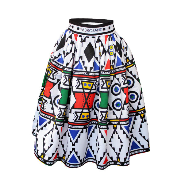 Fabrosanz: Nguni Print Gathered Skirt