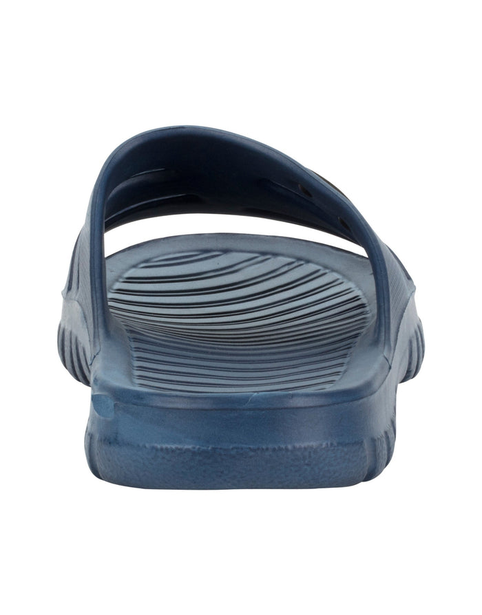 Navy Fashy Seafield Pool Slipper slide sandal with textured sole and strap