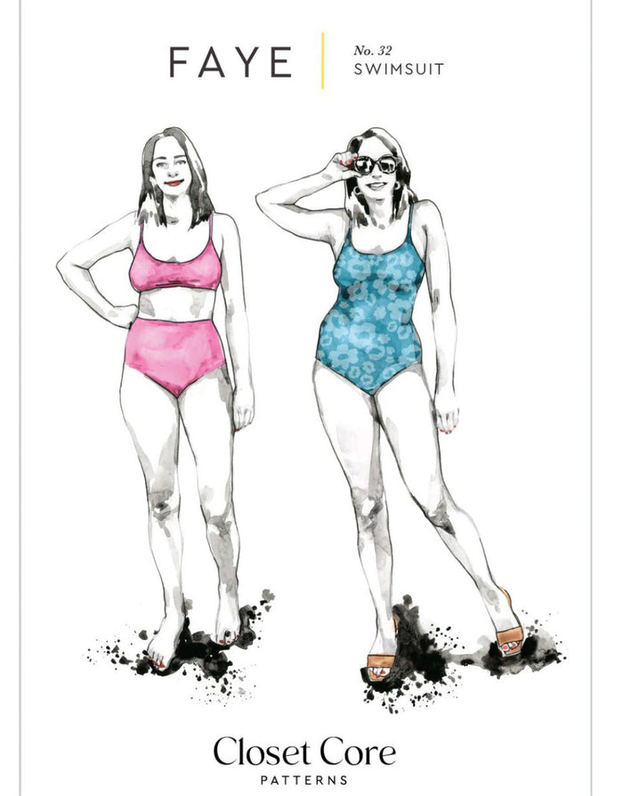 Faye Swimsuit and Bikini Sewing Pattern, Closet Core