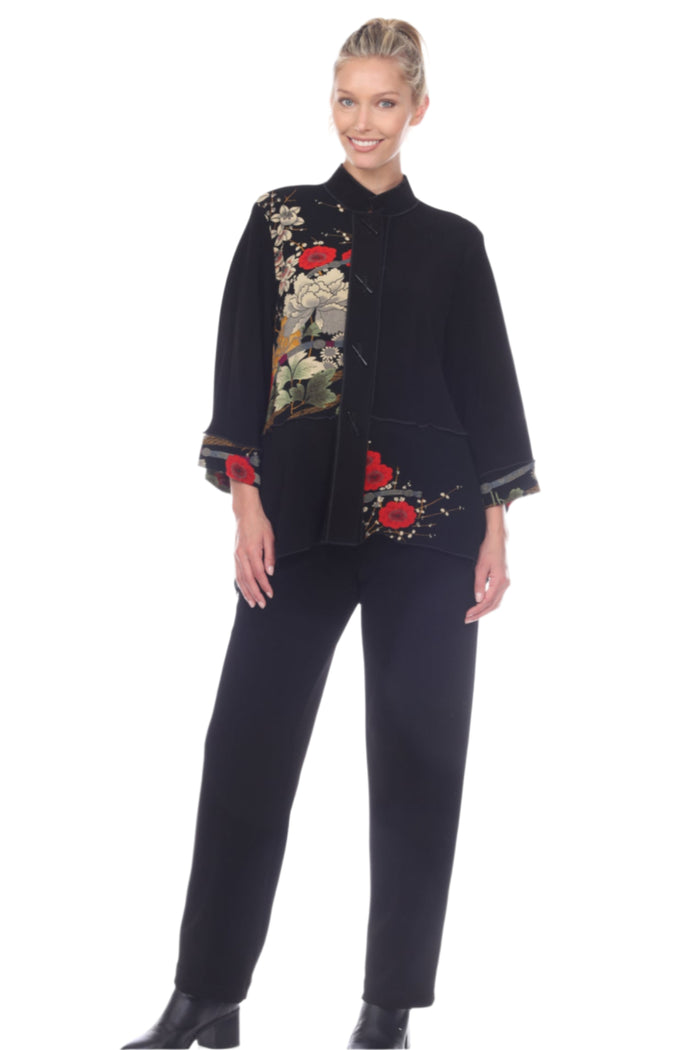 Floral Asian Garden Print Jacket - CM65-AG