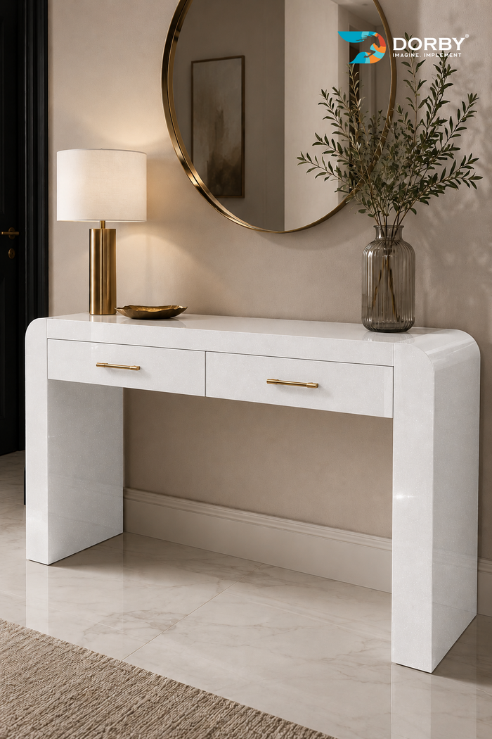 Frosty White - TW 104 HG console table
